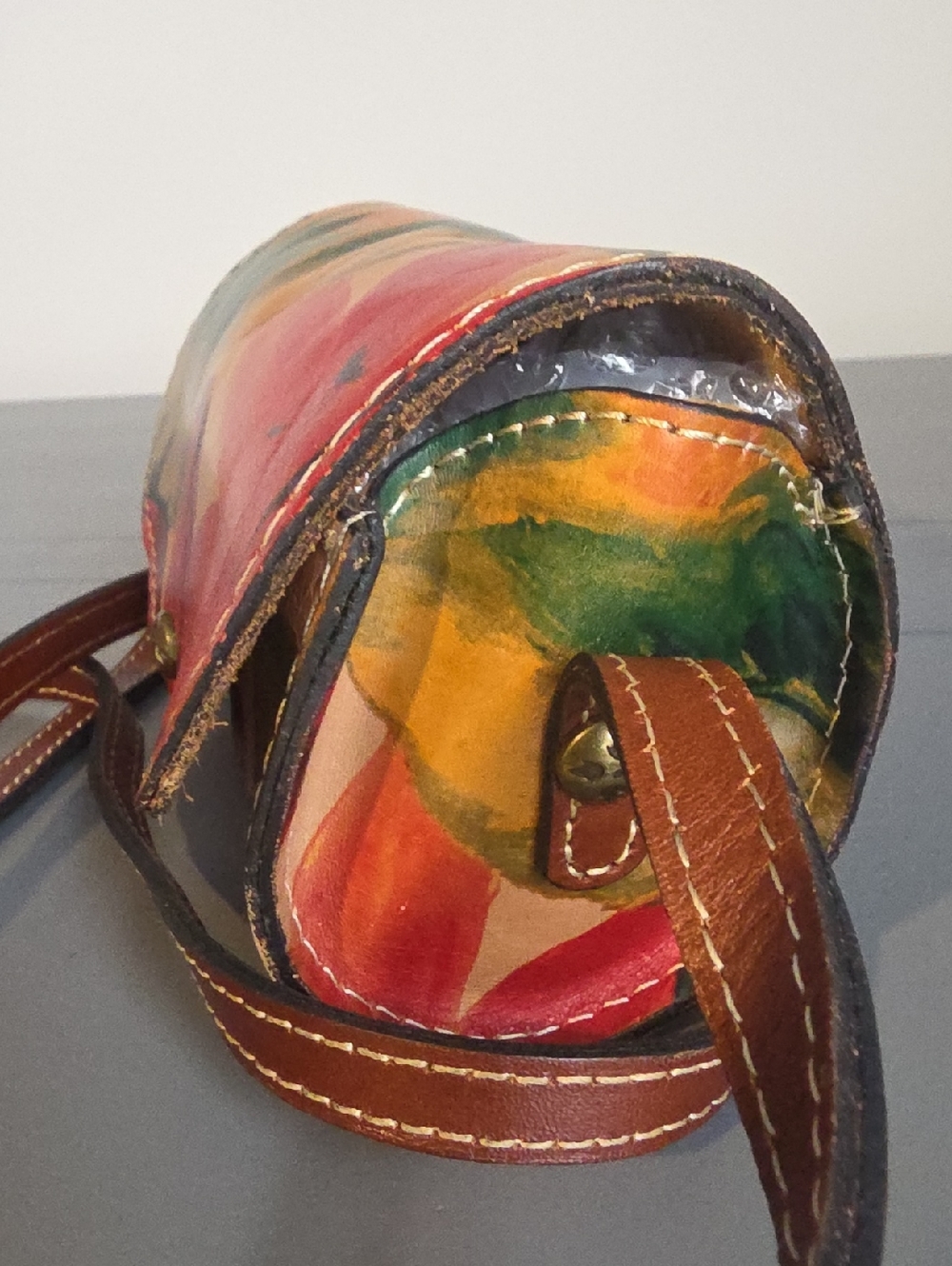 PATRICIA NASH Floral Heritage Amatrice Leather Barrel Crossbody - Picture 4 of 9